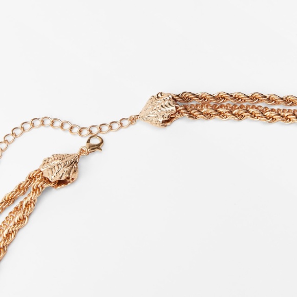 ZARA LIMITED EDITION VINTAGE METALLIC BELT WITH SHELL - Picture 3 of 4